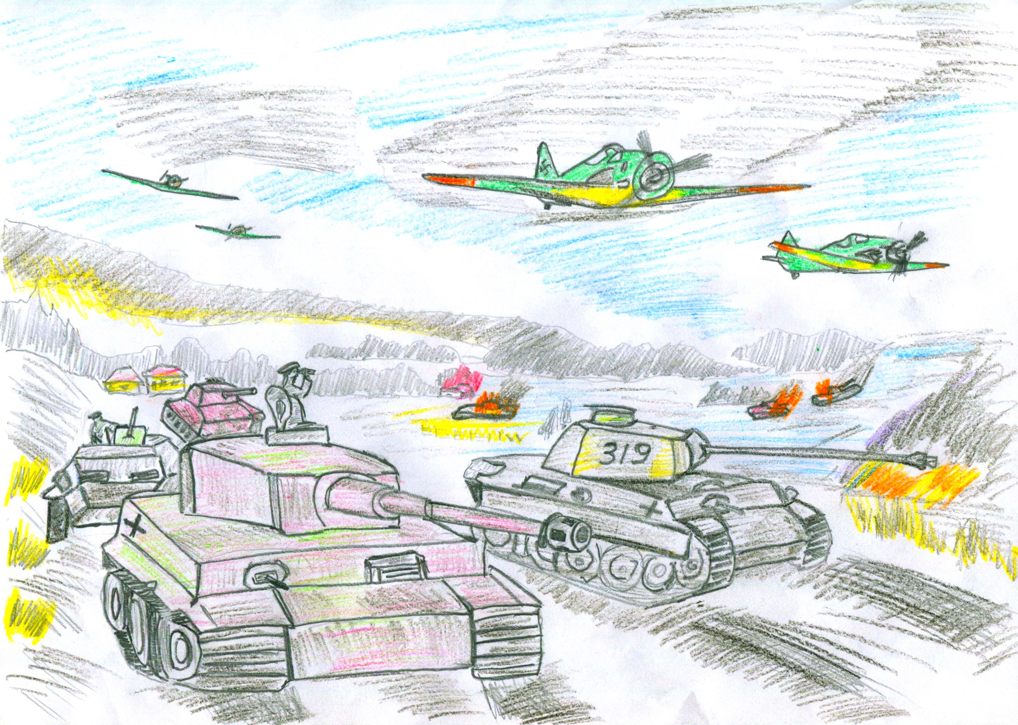 Рисунки о великой отечественной войне для школьников 3 класса