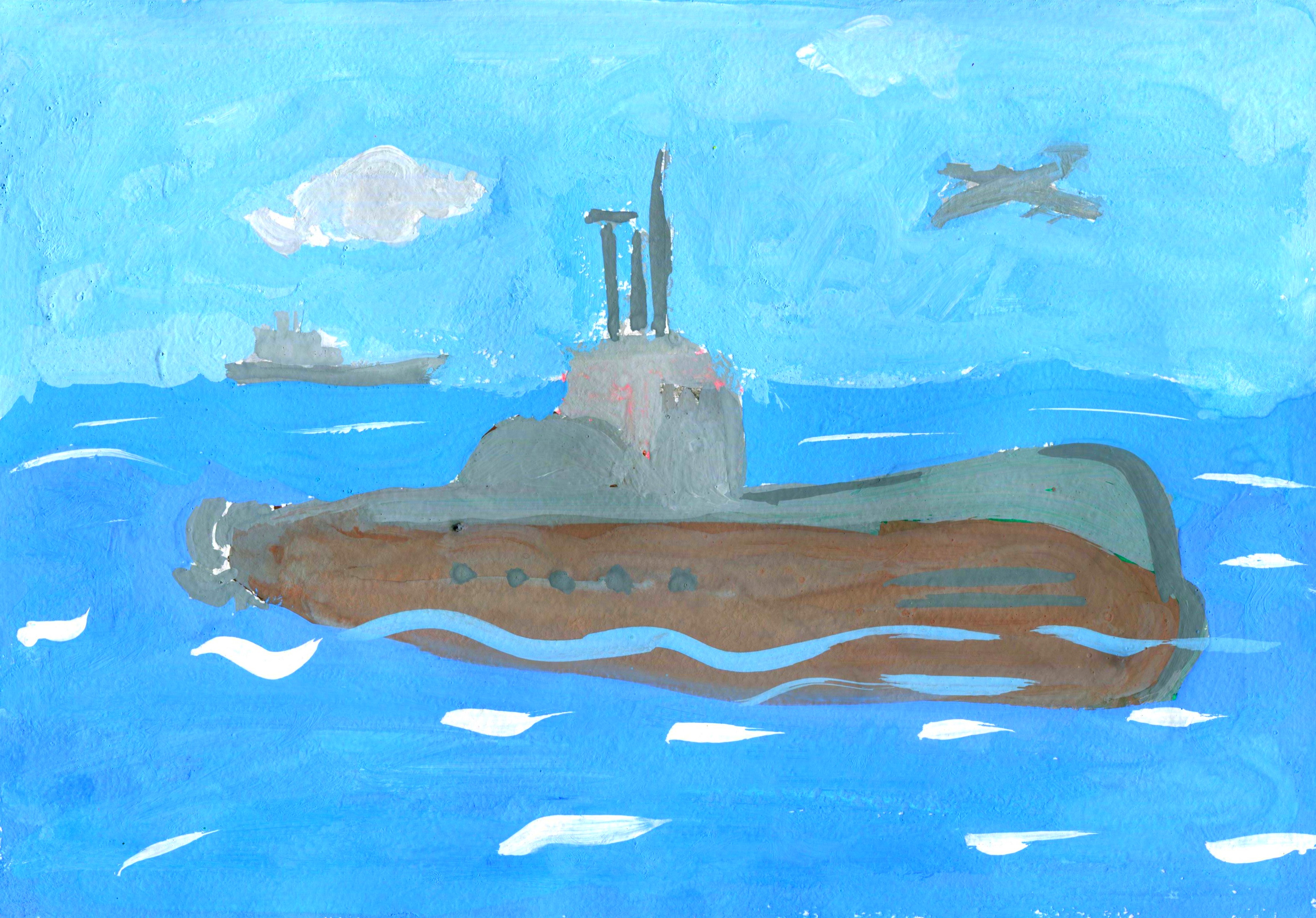 Война на море рисунки